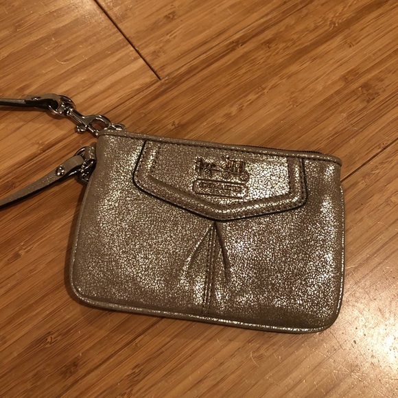 Coach Gold wristlet. - Picture 1 of 4